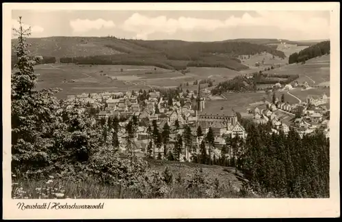 Ansichtskarte Titisee-Neustadt Panorama von Neustadt Hochschwarzwald 1956
