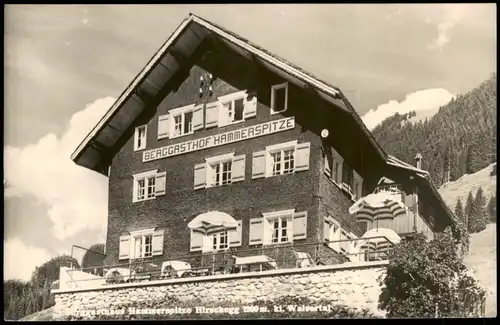 Ansichtskarte Hirschegg-Mittelberg/Vorarlberg BEAGGASTHOF HAMMERSPITZE 1954