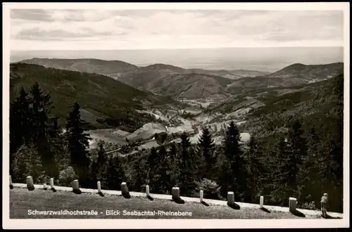 Titisee-Neustadt Schwarzwaldhochstraße - Blick Seebachtal-Rheinebene 1934