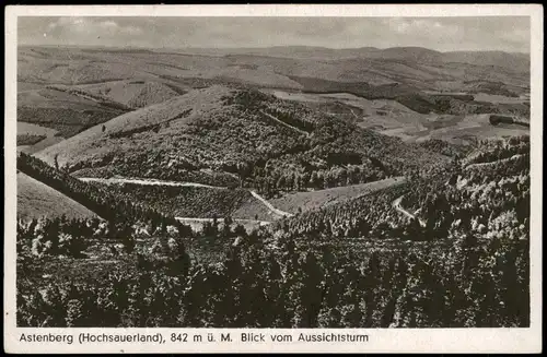 Astenberg Astenberg (Hochsauerland), 842 m ü. M. Blick vom Aussichtsturm 1951