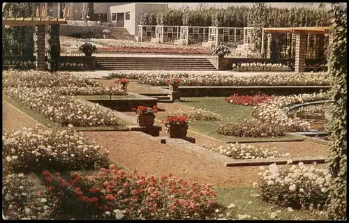 Ansichtskarte Essen (Ruhr) GRUGA - Pergolagarten mit Rosena, Naturfarben 1929