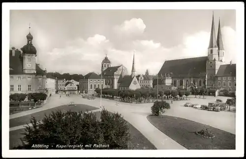 Ansichtskarte Altötting Kapellenplatz mit Rathaus 1932