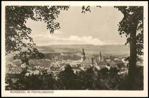 Ansichtskarte Wunsiedel (Fichtelgebirge) Blick auf die Stadt 1924