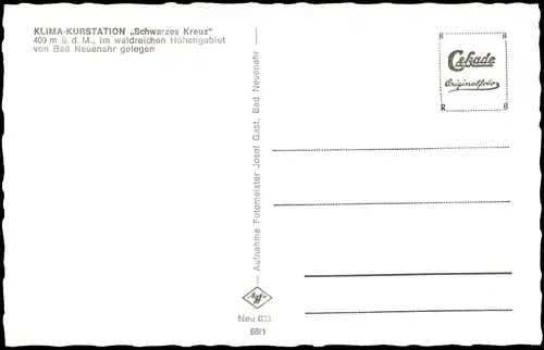 Ansichtskarte Bad Neuenahr-Ahrweiler KLIMA-KURSTATION "Schwarzes Kreuz" 1968