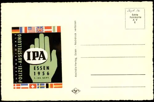 Essen (Ruhr) Mehrbildkarte "schreibfaule Leute"; diverse Ortsansichten 1956