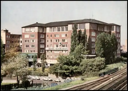 Altona-Hamburg Strassen Partie am Schwarzkopf-Verwaltungsgebäude 1965