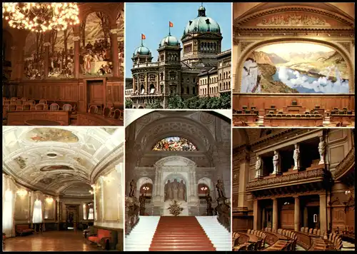 Bern (Schweiz) Berne Mehrbildkarte Berne Palais fédéral Bundeshaus 1981