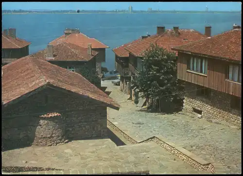 Postcard Nessebar Несебър Panorama-Ansicht; Ort in Bulgarien 1980