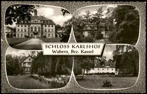 Ansichtskarte Wabern (Hessen) Mehrbild: Schloß Karlshof 1963