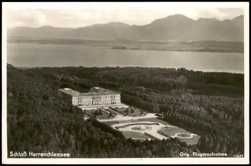 Ansichtskarte Herrenchiemsee Luftbild 1932