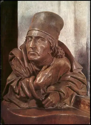 Ulm a. d. Donau Vergil. Röm. Dichter, Büste im Chorgestühl des Ulmer 1990