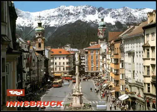 Ansichtskarte Innsbruck Maria-Theresien-Strasse mit Annasäule 2000