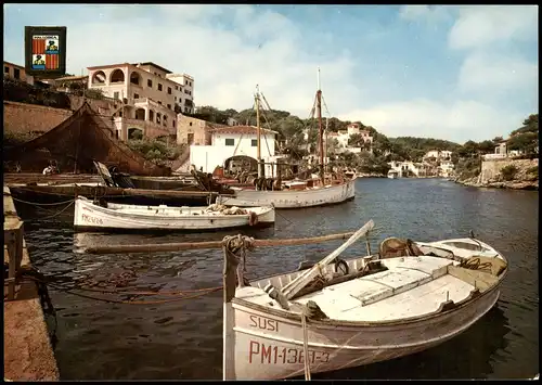 Postales Mallorca Mallorca Santany Hafen 1984