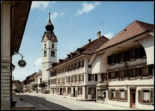 Ansichtskarte Huttwil Marktgasse 1985