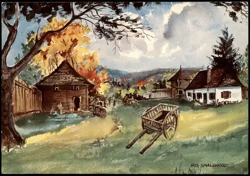 Künstlerkarte Iris Smallwood (Canada) Fort Langley British Columbia 1970