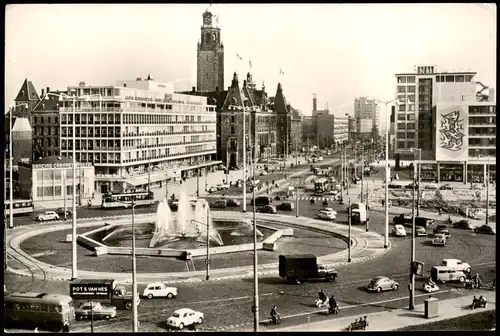 Postkaart Rotterdam Rotterdam Hofplein - Verkehr 1962