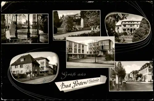 Ansichtskarte Bad Soden-Salmünster Stadtpartien, Straßen 1963