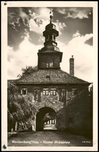 Blankenburg (Harz) Torbogen am Kloster Michaelstein DDR Postkarte 1954