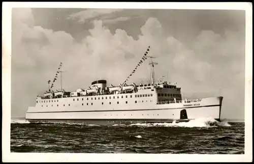 Ansichtskarte Dampfer Steamer Fähre Theodor Heuss 1962 fel. Schiffspost Stempel