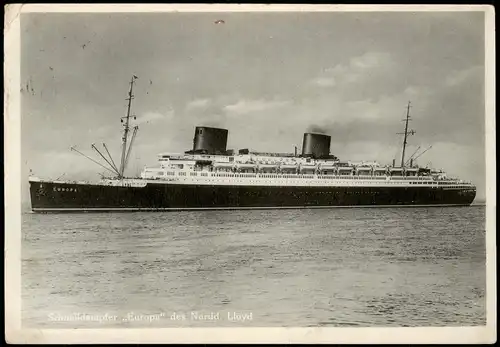 Schnelldampfer „Europa" des Nordd. Lloyd Schiffe Dampfer Steamer 1934