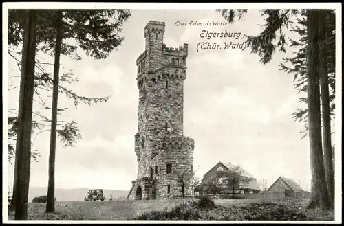 Ansichtskarte Elgersburg Carl Eduard Warte, Auto 1922