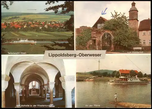 Wahlsburg Mehrbildkarte Ansichten Lippoldsberg über Bodenfelde 1978