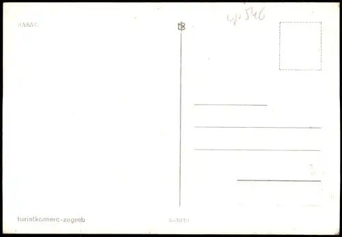 Postcard Rabac Panorama Küsten-Abschnitt 1980