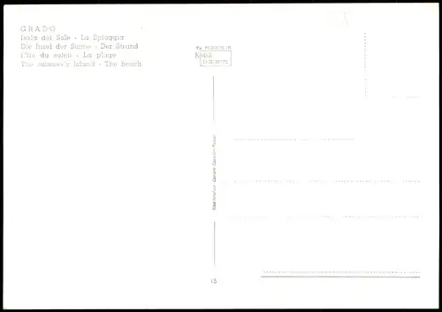 Grado Grau Isola del Sole La Spiaggia Insel der Sonne Der Strand 1970