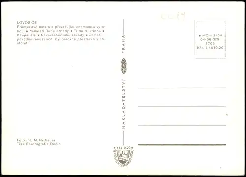 Postcard Lobositz Lovosice Mehrbildkarte mit 5 Ortsansichten 1980