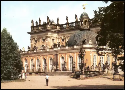 Brandenburger Vorstadt-Potsdam Neues Palais, Gartenansicht 1990
