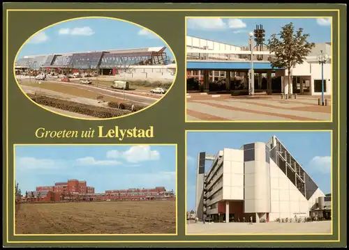 Postkaart Lelystad Mehrbildkarte Holland Groeten uit Lelystad 1980