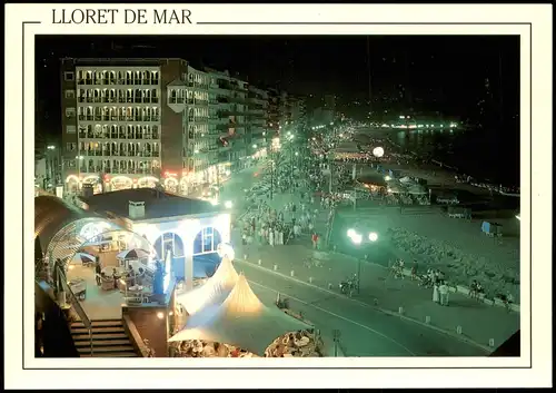 Postales Lloret de Mar Ortsansicht bei Nacht 2000