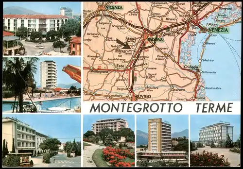.Italien Italia MONTEGROTTO TERME Dalla Carta Automobilistica 1987