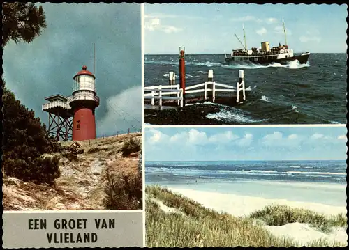 .Niederlande EEN GROET VAN VLIELAND, Holland, Leuchtturm, Mehrbild-AK 1970