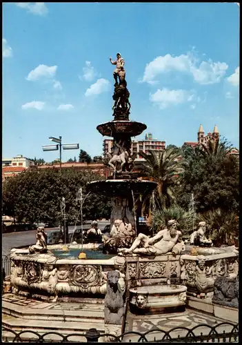 Cartoline Messina Fontana del Montorsoli Fountain by Montorsoli 1970