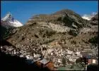 Ansichtskarte Zermatt Umlandansicht, Ortsansicht, Blick mit Matterhorn 1980