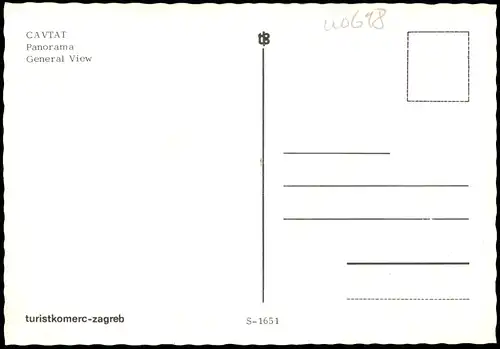 Postcard Cavtat Panorama Ortsansicht Meer Küste 1980