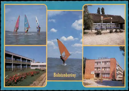Postcard .Ungarn Balatonberény Balaton Mehrbildkarte 1980