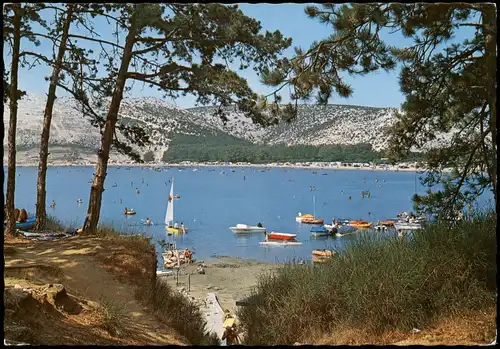 Postcard Rab Arbe Umland-Ansicht, Meeres-Bucht 1976