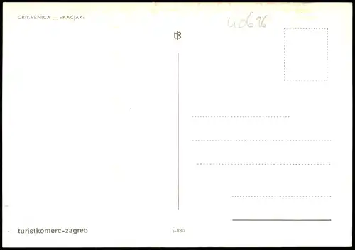 Postcard Crikvenica Cirquenizza KAČJAK Boote kleiner Hafen 1980