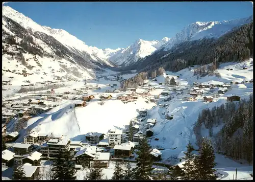 Klosters-Serneus Panorama mit Selfranga, Aeuja, Monbiel und Silvrettagruppe 1980