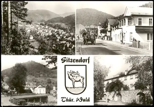 Ansichtskarte Sitzendorf Mehrbild: Stadtansichten, Straße 1972