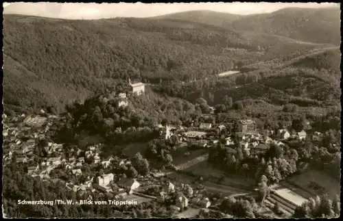 Ansichtskarte Schwarzburg Blick vom Trippstein 1961