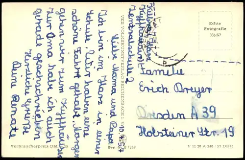 Ansichtskarte Rottleben (Thüringen) Kyffhäuser Denkmal - 4 Bild 1957