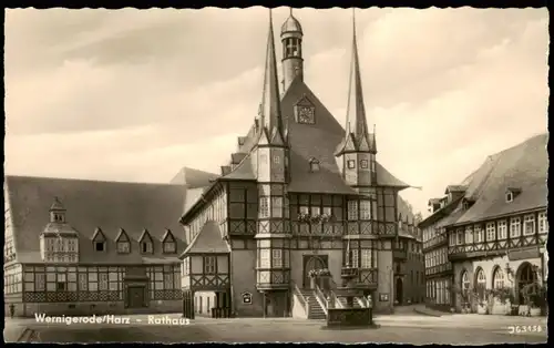 Ansichtskarte Wernigerode Rathaus 1961