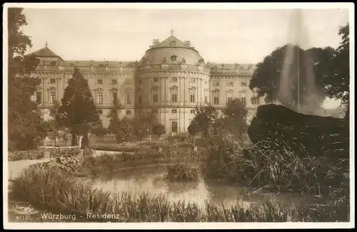 Ansichtskarte Würzburg Residenzschloß, Fotokarte 1928
