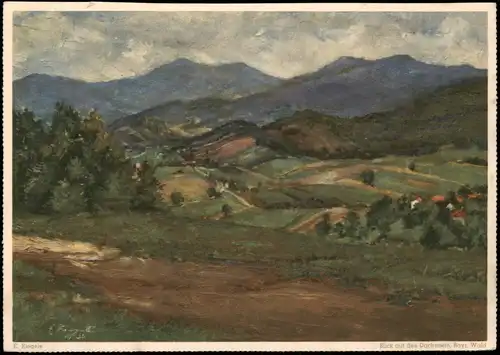 Ansichtskarte  Reklame & Werbung Eduscho Künstlerwerbekarte Landschaft 1940