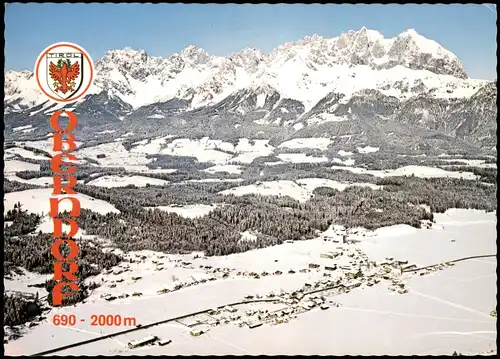 Ansichtskarte Oberndorf (Tirol) Panorama-Ansicht mit Kaisergebirge 1980