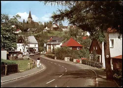 Ansichtskarte Fichtelberg (Oberfranken) Straßenpartie, ARAL-Tankstelle 1981