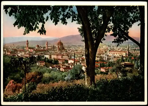 Cartoline Florenz Firenze Panorama General View Vue générale 1952